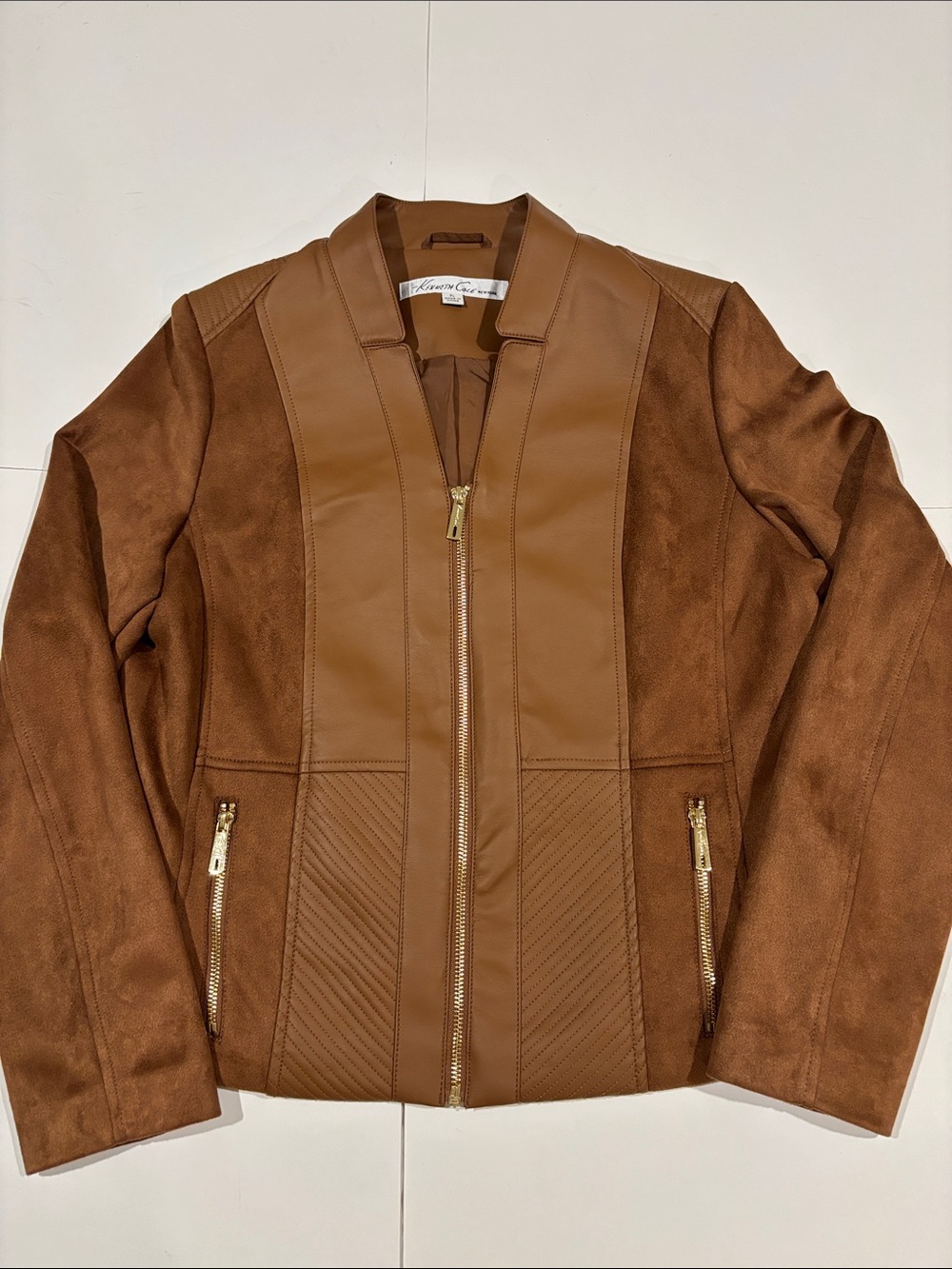 Kenneth Cole New York women’s faux leather and suede jacket size PL